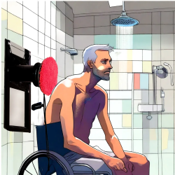 מסבן גב לנכים חשמלי מוגן מיים ניתן להכונה 320 שח